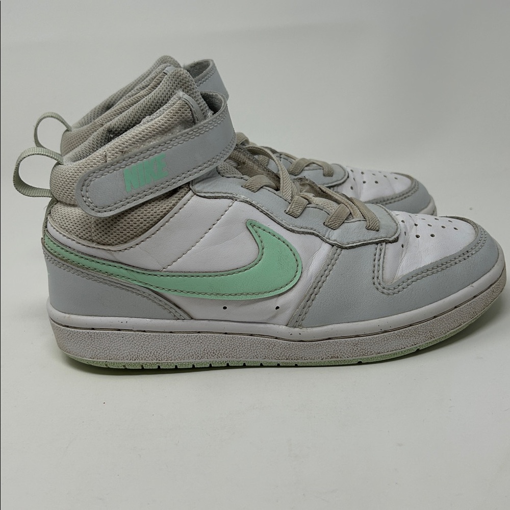 Nike Court Borough Mid 2 White Mint Green Kids Sneakers Shoes Youth Size 1.5Y
